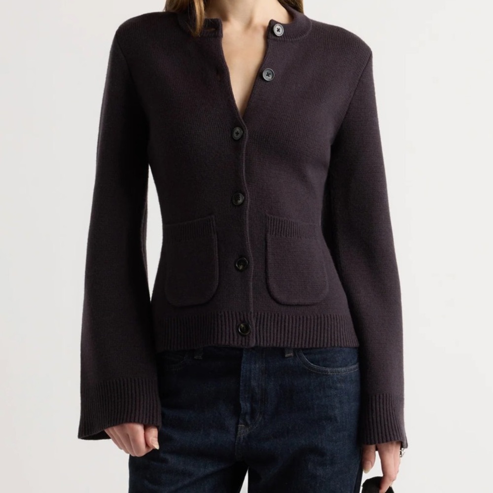 Modern Citizen Eames Organic Cotton Wool Sweater in Dark Aubergine